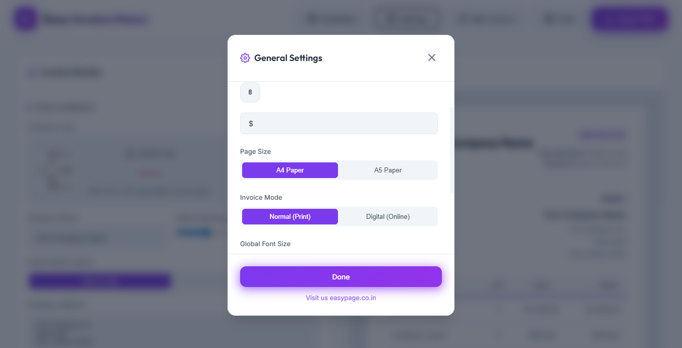 Create Invoice